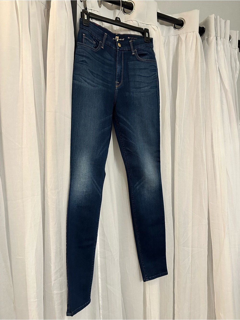 Seven7 Women’s Slim Dark Blue Jeans - Classic Stretch Denim